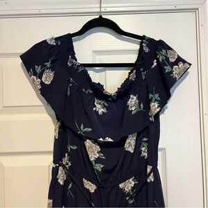 Alter’d State Navy jumpsuit. Floral pattern.